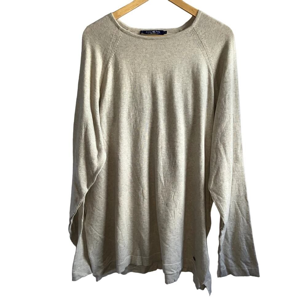 Men's Stone Rose Aspen Ivory Crewneck Ragland Sweater Size 3XL NWOT !